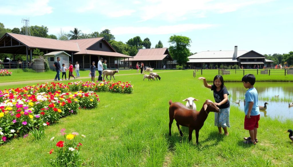 Aktivitas di Agrowisata Kuntum Farmfield Bogor, Interaksi dengan hewan